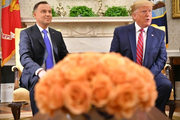 Bild vergrößern: Trump empfängt polnischen Präsidenten Duda zum Abendessen in New York