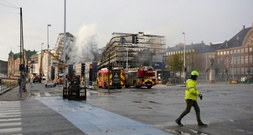 Lage nach Brand der historischen Börse in Kopenhagen 
