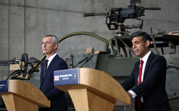 Bild vergrößern: Sunak verkündet höhere britische Verteidigungsausgaben und neue Ukraine-Hilfen