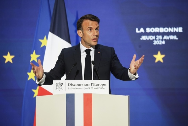 Bild vergrößern: Frankreichs Präsident Macron: Unser Europa kann sterben