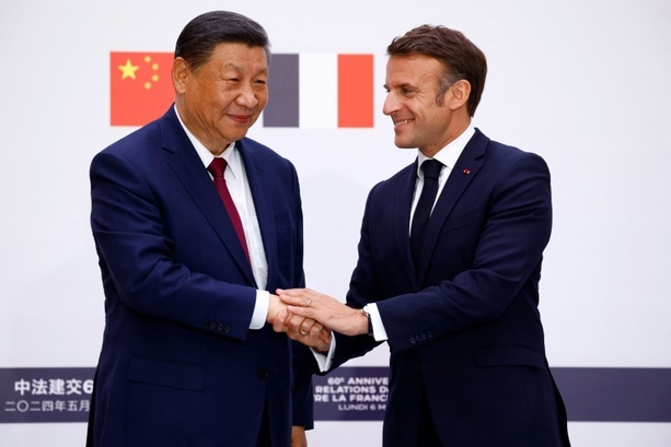 Bild vergrößern: Macron dankt Xi für die Unterstützung eines olympischen Friedens