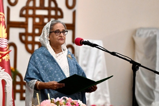 Bild vergrößern: Bangladesch fordert Auslieferung von zum Tode verurteilter Ex-Regierungschefin Hasina