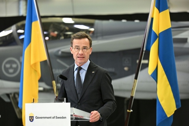 Bild vergrößern: Merz empfängt Schwedens Regierungschef Kristersson - Gespräch über Ukraine