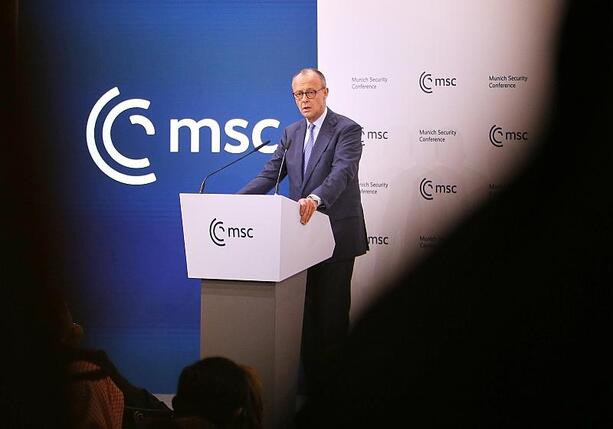 Bild vergr&ouml;&szlig;ern: Merz fordert auf Sicherheitskonferenz stärkeres Europa