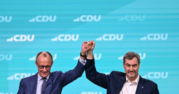 Bild vergr&ouml;&szlig;ern: Söder sagt Merz langfristige Unterstützung der CSU zu