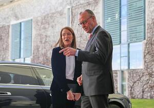 Merz spricht mit EU-Parlamentspräsidentin über Europäischen Rat