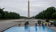 Trump lässt berühmtem Becken am Lincoln Memorial Schwimmbad-Bodenbelag verpassen