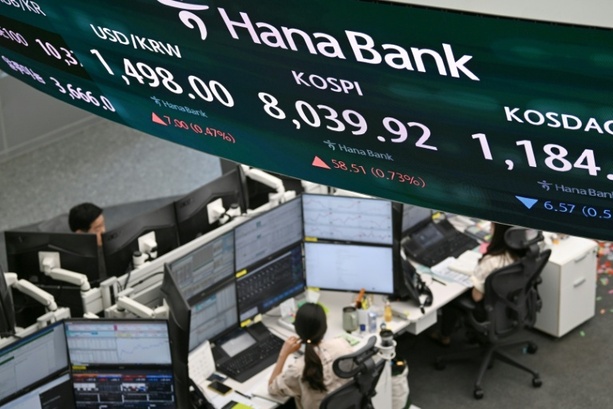 Bild vergr&ouml;&szlig;ern: Südkoreanischer Leitindex Kospi überspringt erstmals Marke von 8000 Punkten