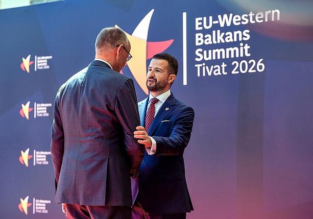 Bild vergr&ouml;&szlig;ern: Merz drängt auf schnellere EU-Erweiterung für Westbalkan