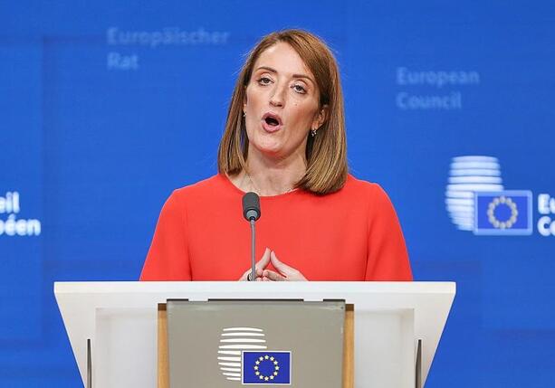 Bild vergr&ouml;&szlig;ern: Metsola drängt auf eigene Einnahmequellen für EU-Haushalt