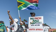 Fremdenfeindlicher Protest im südafrikanischen Durban während Regionalgipfels