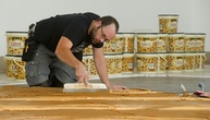 Erdnussbutter-Kunstwerk in den Niederlanden: 48 Fußabdrücke und ein