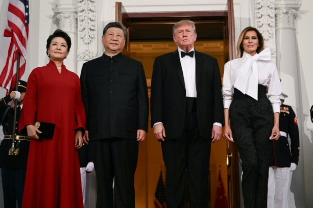 Bild vergr&ouml;&szlig;ern: Pomp für Chinas Präsidenten: Trump empfängt Xi zu Staatsbankett im Weißen Haus